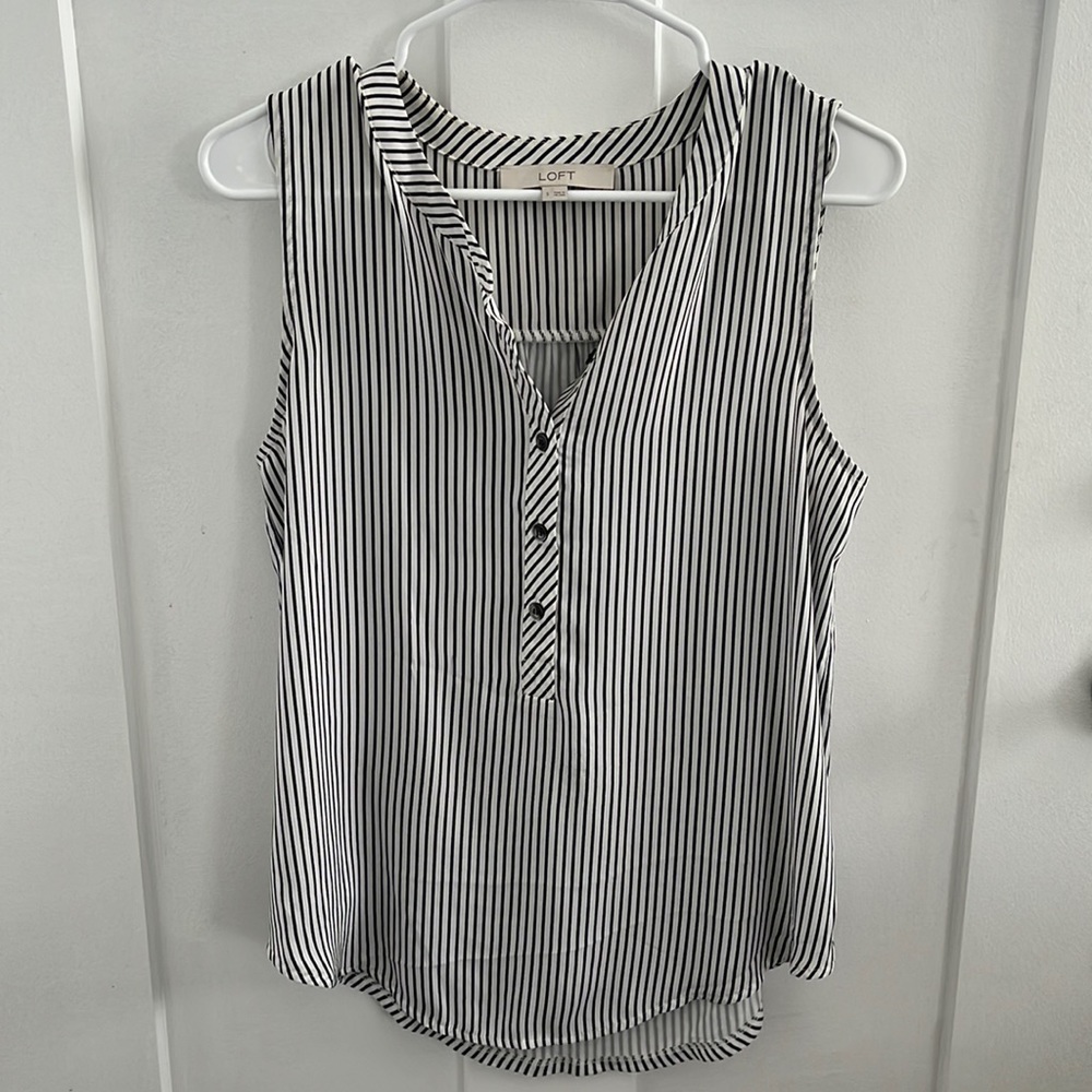 Loft pin stripe top